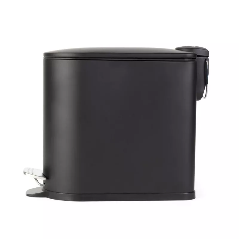 Beldray LA036690BLKPEU7 Smukły kosz pedałowy w kształcie litery D, 5 litrów, czarny