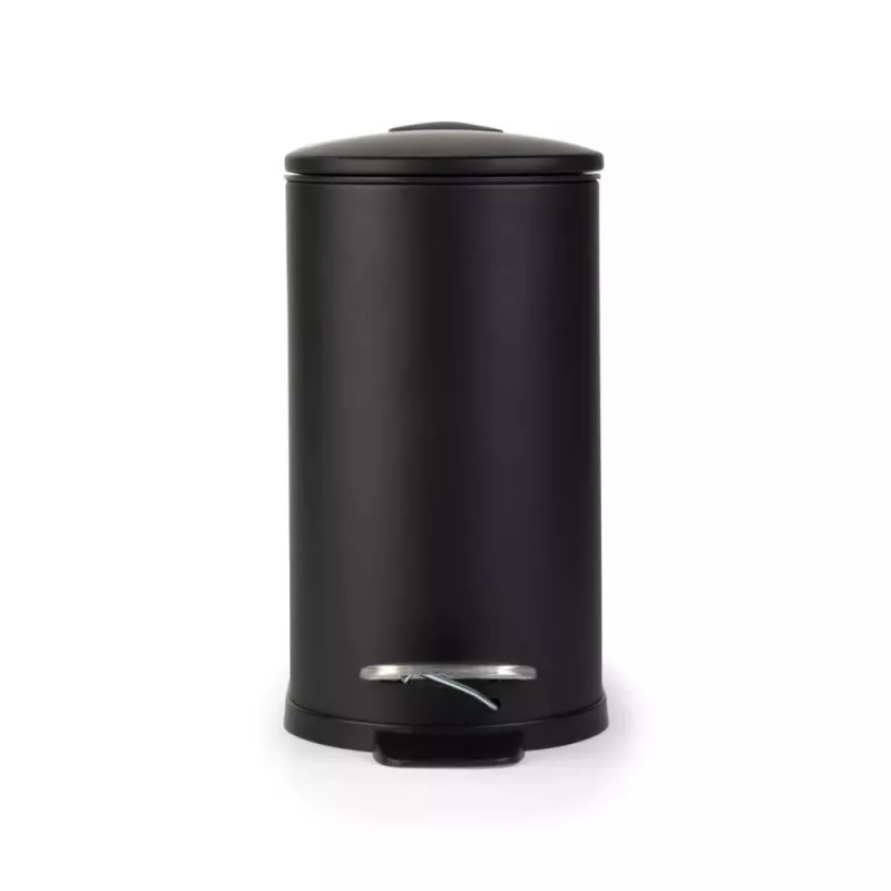 Beldray LA036690BLKPEU7 Smukły kosz pedałowy w kształcie litery D, 5 litrów, czarny