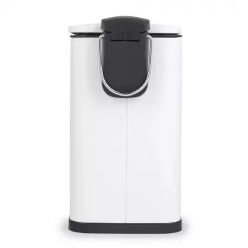 Beldray LA036690WHTPEU7 Smukły kosz na śmieci w kształcie litery D z pedałem, 5 litrów, biały
