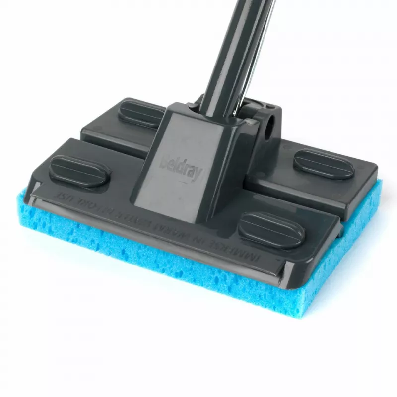 Beldray LA050915FEU7 Mop gąbkowy z samowyżymaczem – szary/niebieski, gąbka PVA, stalowy uchwyt