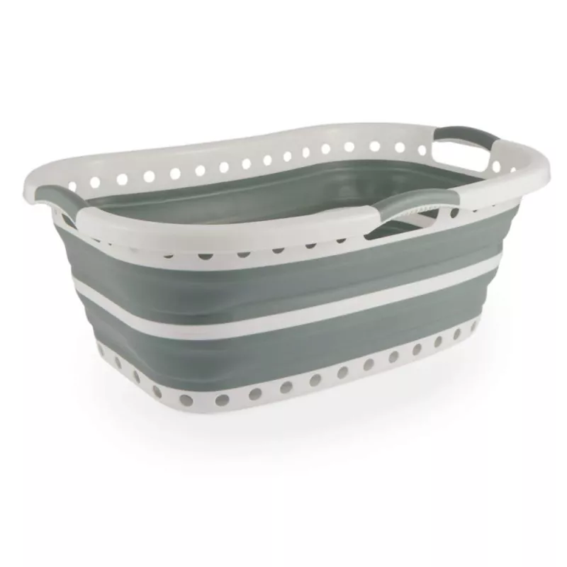 Beldray LA072979GRNFEU7 37 L Składany Kosz na Pranie Hip Hugger - Zielony