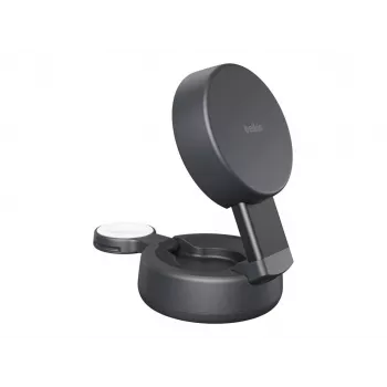 Belkin UltraCharge 25W Qi2 Magnetic 2-in-1 Wireless Charging Station Dark Grey WIZ043KQCH