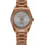 BELLEVUE H27 Zegarek damski kwarcowy analogowy 38mm srebrna tarcza czarny pasek skórzany