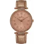 Zegarek BELLEVUE Woman B39 35mm Kwarcowy Srebrna Tarcza Czarny Skórzany Pasek