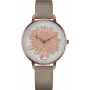 BELLEVUE Woman B43-1 Zegarek Kwarcowy Analogowy 40mm Srebrna Tarcza Czarny Skórzany Pasek
