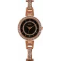 BELLEVUE Woman D11 30mm Quartz Analog Watch - White Dial, Black Leather Strap