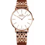 BELLEVUE Woman D32 40mm Quartz Analog Watch Silver Dial Black Leather Strap