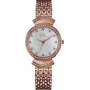 BELLEVUE Woman D50 32mm Quartz Analog Watch Silver Dial Black Leather Strap