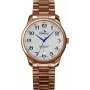 BELLEVUE Woman F5 35mm Quartz Analog Watch Stainless Steel Case Black Leather Strap