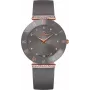 Zegarek BELLEVUE Damski E111 Kwarcowy 33mm Koperta ze Stali Nierdzewnej Czarny Pasek Skórzany