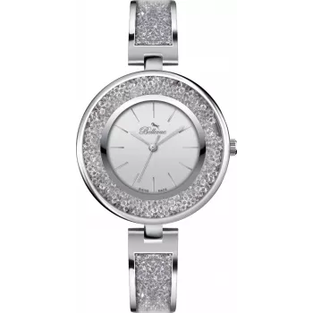 BELLEVUE Women's E67 Quartz Analog Watch 33mm Stainless Steel Mesh Silver