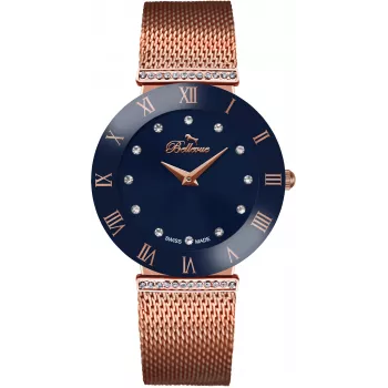 BELLEVUE Zegarek damski F107 (33mm) - Stal nierdzewna - Srebrny