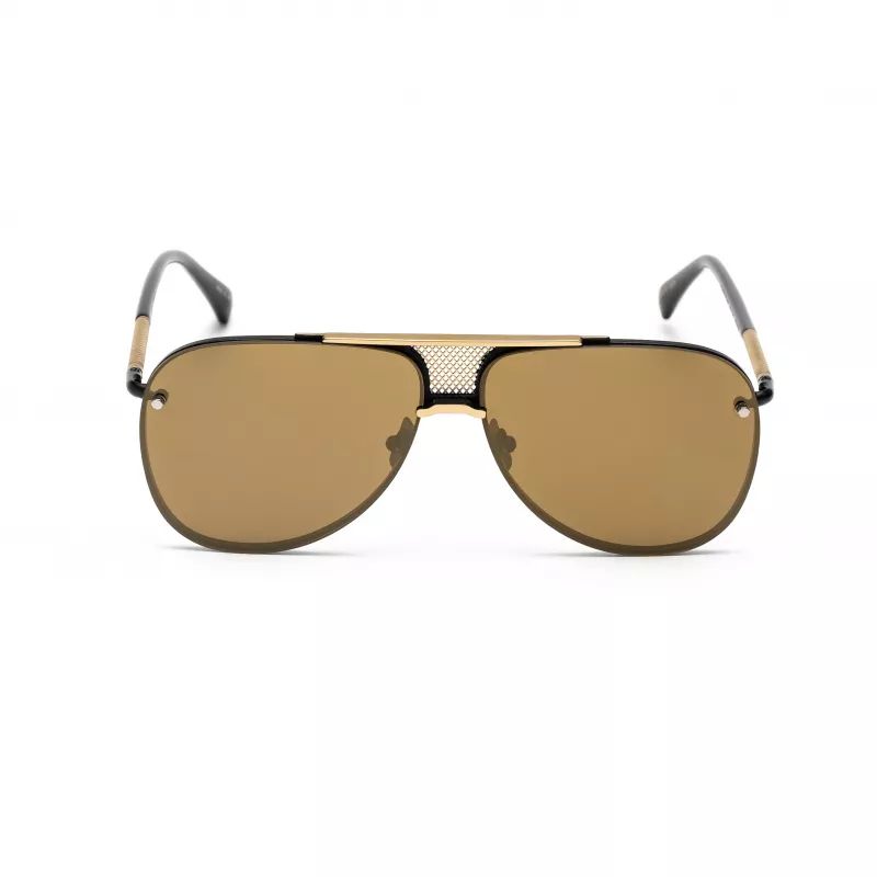 BELSTAFF BECKINGTONNEG Męskie okulary przeciwsłoneczne prostokątne - czarna oprawka, soczewki dymne, 61/12/145 mm