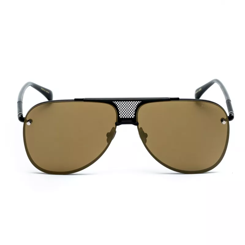 BELSTAFF BEKINGTONNEG Męskie okulary przeciwsłoneczne prostokątne - czarna oprawka, szare szkła 61/12/145 mm