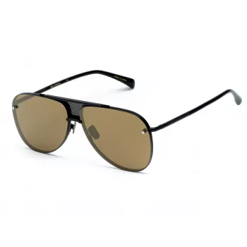 BELSTAFF BEKINGTONNEG Męskie okulary przeciwsłoneczne prostokątne - czarna oprawka, szare szkła 61/12/145 mm