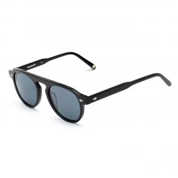 BELSTAFF LARSSON-NEGRO Unisex Okulary Przeciwsłoneczne 49/21/145 mm Czarna Oprawka Szare Szkła UV400