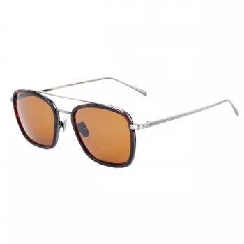 BELSTAFF MAN RYDER-S085 Okulary przeciwsłoneczne Pilot/Aviator Czarny acetat Szare szkła 54/21/145 mm