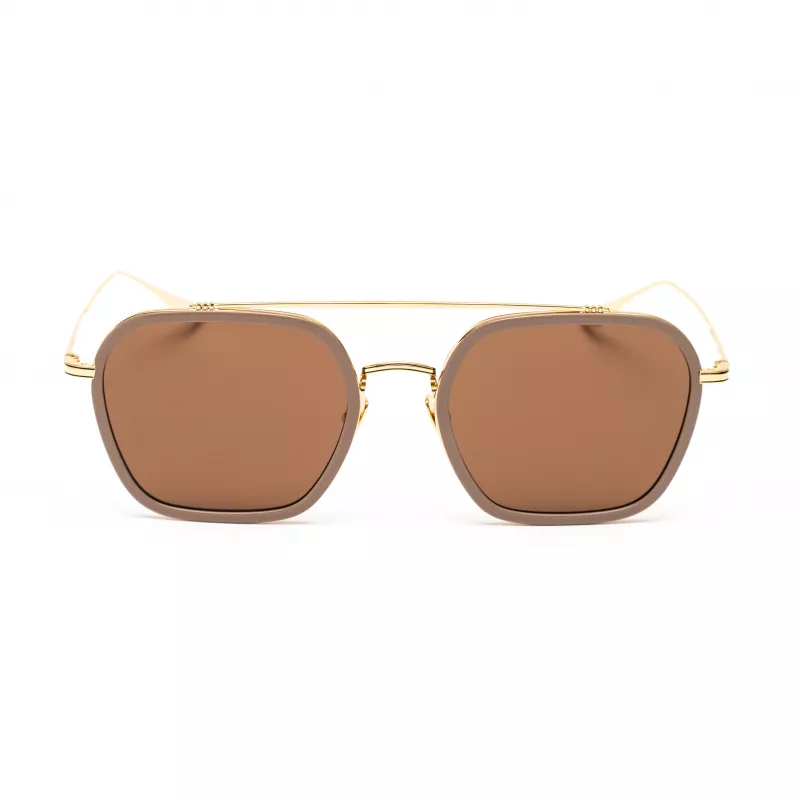 Okulary przeciwsłoneczne Belstaff Merrick II dla mężczyzn, beżowo-brązowy gradient, 57 mm