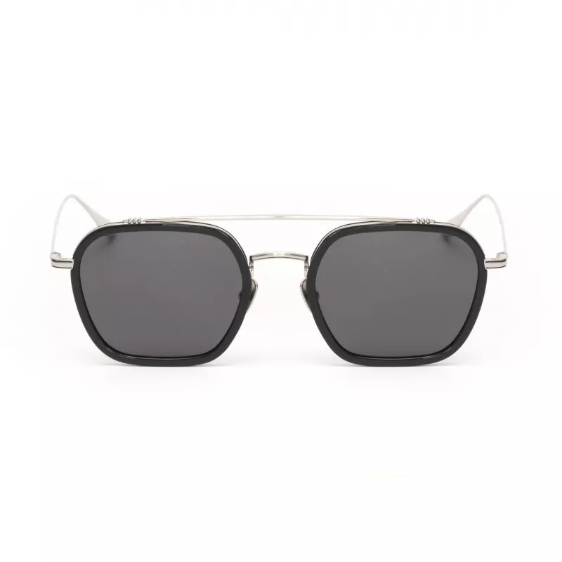 BELSTAFF MERRICKIIGRIS Męskie kwadratowe okulary przeciwsłoneczne z acetatu 54/23/143 mm Szary