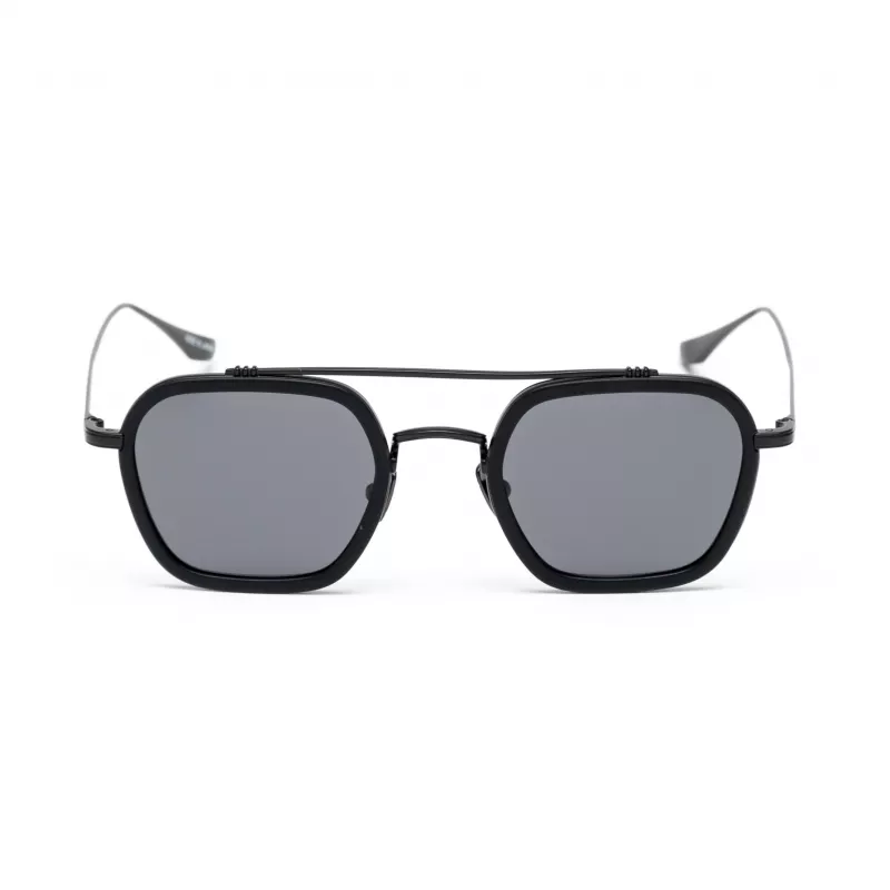 BELSTAFF MERRICKNEGROW Okulary przeciwsłoneczne Unisex - Czarna oprawka, soczewki w kolorze dymnego szarego, 47/23/143 mm
