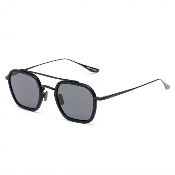 BELSTAFF MERRICKNEGROW Okulary przeciwsłoneczne Unisex - Czarna oprawka, soczewki w kolorze dymnego szarego, 47/23/143 mm