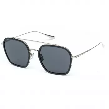Okulary przeciwsłoneczne męskie Belstaff Merrikiigris - szara oprawka acetatowa z szarymi soczewkami poliwęglanowymi - 52/17/140 mm