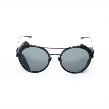 BELSTAFF PINNERNEGROCO Okulary przeciwsłoneczne Unisex - Czarna oprawka, szare soczewki, 53/19/145 mm