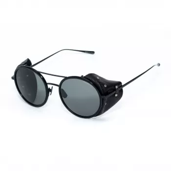 BELSTAFF PINNERNEGROCO Okulary przeciwsłoneczne Unisex - Czarna oprawka, szare soczewki, 53/19/145 mm