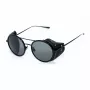 BELSTAFF PINNERNEGROCO Okulary przeciwsłoneczne Unisex - Czarna oprawka, szare soczewki, 53/19/145 mm