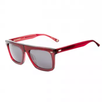 BELSTAFF Randfodii Okulary przeciwsłoneczne męskie - oprawka acetatowa, soczewki poliwęglanowe, ochrona UV400, szerokość soczewki 58 mm, czarny/szary