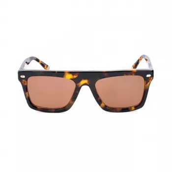 Belstaff Randford S153 Okulary przeciwsłoneczne unisex - czarna oprawka acetatowa, szare soczewki poliwęglanowe, 52 mm