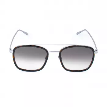 Belstaff RYERCLEARS08 Męskie kwadratowe okulary przeciwsłoneczne z octanu, przezroczysta oprawka, przezroczyste soczewki 54/21/145 mm