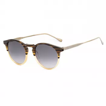 BELSTAFF Unisex Brooklands032 Okulary przeciwsłoneczne - Czarna oprawka, szare szkła 48/23/148 mm