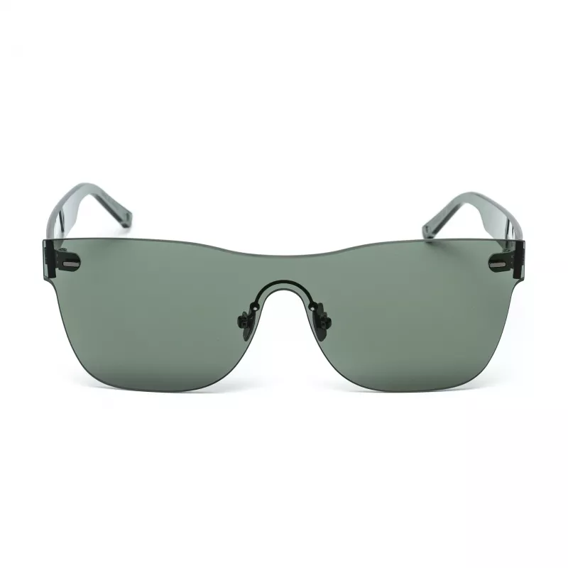 BELSTAFF FLASH-VERDE Oversized Shield Okulary Przeciwsłoneczne Damskie - Zielona Oprawka Acetatowa, Szare Soczewki Lustrzane, UV400