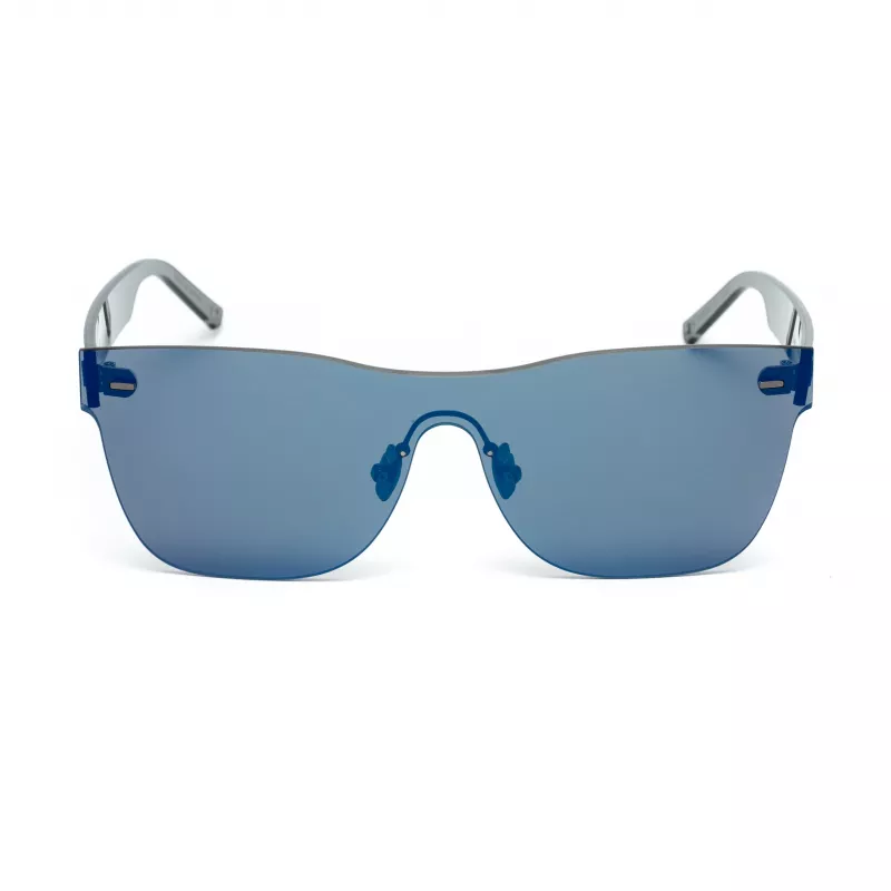 Okulary przeciwsłoneczne Belstaff Flashgunazul dla kobiet - niebieska oprawka acetatowa z szarymi gradientowymi soczewkami