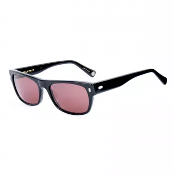 Okulary przeciwsłoneczne BELSTAFF Hudson S181 dla kobiet - czarna oprawka acetatowa, szare soczewki CR-39, 54/17/145 mm