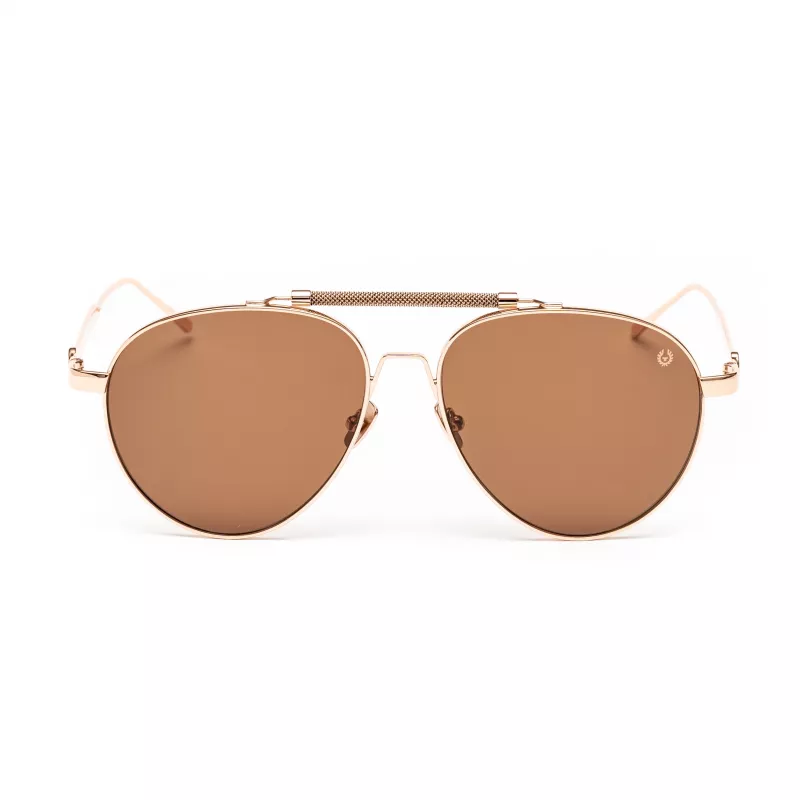 BELSTAFF Okulary przeciwsłoneczne damskie Staffordmarro - brązowa oprawka acetatowa - UV400