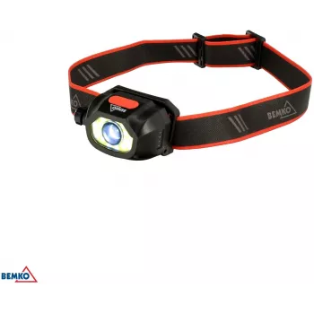 BEMKO C49-LTC02 Wielofunkcyjna akumulatorowa lampa czołowa LED, 200lm, 6500K, 1200mAh, IP44