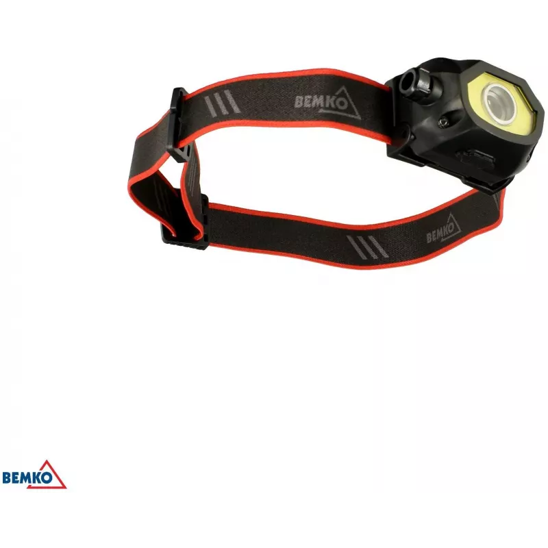 BEMKO C49-LTC02 Wielofunkcyjna akumulatorowa lampa czołowa LED, 200lm, 6500K, 1200mAh, IP44
