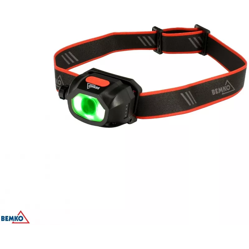 BEMKO C49-LTC02 Wielofunkcyjna akumulatorowa lampa czołowa LED, 200lm, 6500K, 1200mAh, IP44