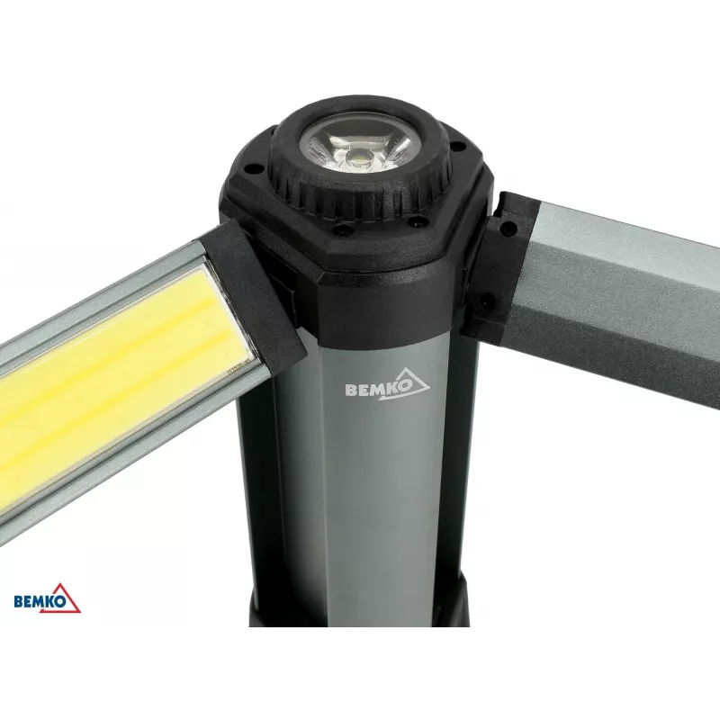 BEMKO Wielofunkcyjna latarka LED 6000mAh IP42, 1000 lumenów, ładowana USB-C