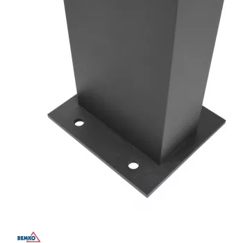 BEMKO SOLVEO Hybrid LED Garden Bollard Light, 7W, 600lm, CCT 3000K/4000K/6500K, 80cm, IP65, Dark Grey, PIR Sensor