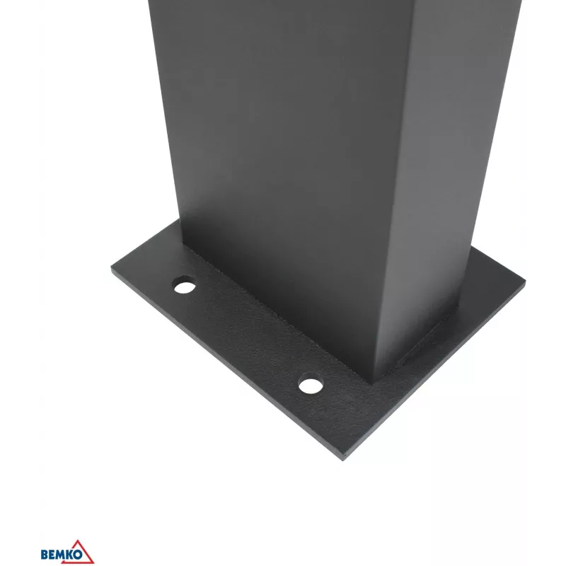 BEMKO SOLVEO Hybrid LED Garden Bollard Light, 7W, 600lm, CCT 3000K/4000K/6500K, 80cm, IP65, Dark Grey, PIR Sensor