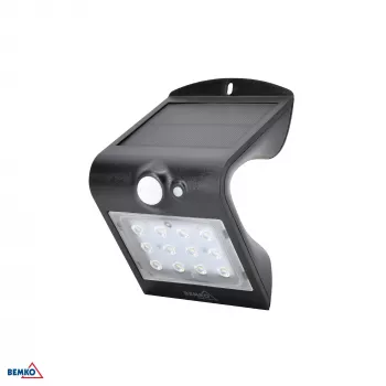 BEMKO TRINGO Solar LED Floodlight 1.5W 220lm 4000K IP65 Black z czujnikiem PIR C83-SOT-001BL-PIR