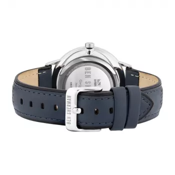 Zegarek męski BEN SHERMAN WB038U 43mm Czarna tarcza Czarny pasek z ekoskóry