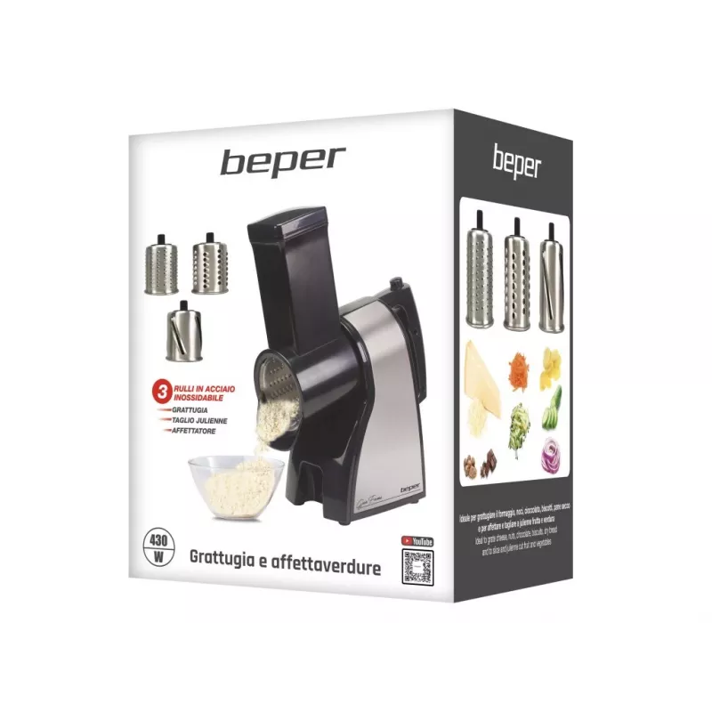 Beper BP.400 Czajnik elektryczny bezprzewodowy, 1,7 L, 2200 W, stal nierdzewna, srebrny/czarny