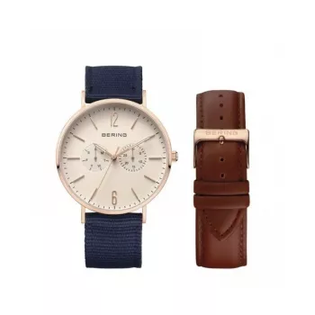BERING MAN 14240-864 40mm Blue Dial Blue Milanese Mesh Watch