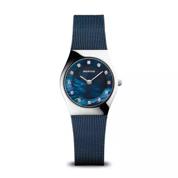 BERING Women's Classic Collection Quartz Watch 11927-307 27mm Stainless Steel Milanese Mesh Blue Dial