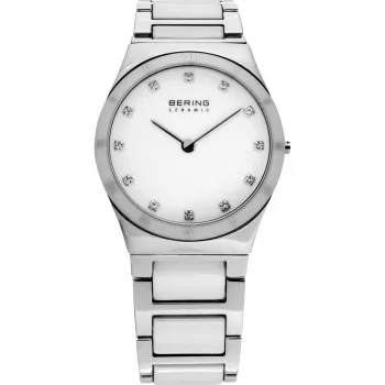 Zegarek Bering Classic Collection dla kobiet 32230-764 30mm Różowo-złoty Stal nierdzewna Bransoleta mesh