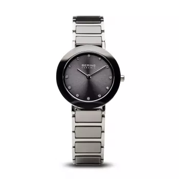 Zegarek BERING Classic dla kobiet 11429-783 28mm Stal nierdzewna Różowe złoto Brązowa tarcza Brązowa bransoleta mesh mediolańska
